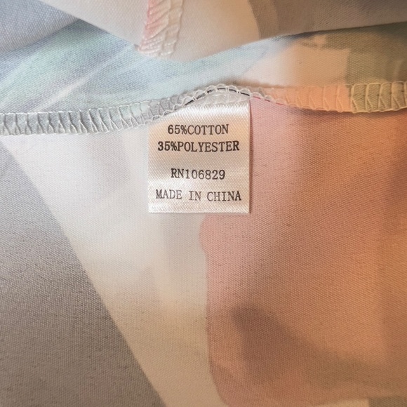 #A322   Nancy Artistic Style Floral Zebra Print Button-Down Shirt Dress NWOT M - Picture 7 of 8